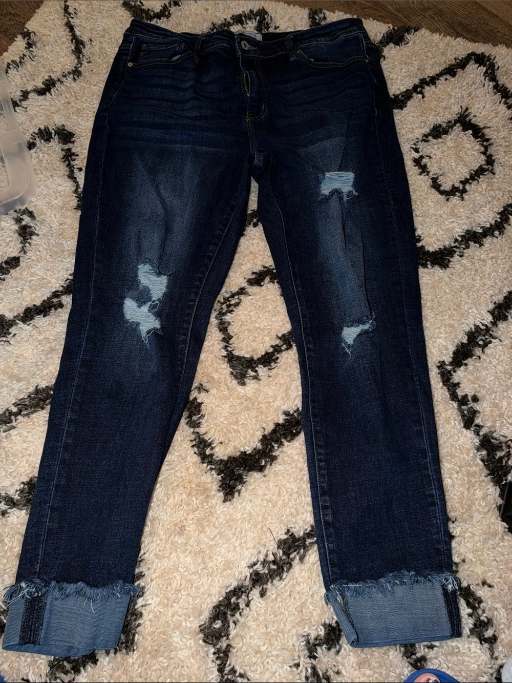 KanCan Dark Blue Distressed Women’s Jeans